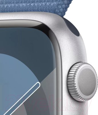 Умные часы Apple Watch Series 9 GPS 45mm (серебристый, плетеный ремешок)