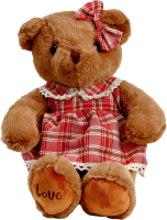 Мягкая игрушка Sima-Land Медведь в клетчатом платье / 10091829 - 