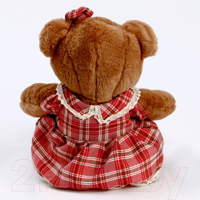 Мягкая игрушка Sima-Land Медведь в клетчатом платье / 10091829
