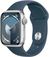 Умные часы Apple Watch Series 9 GPS 45mm (серебристый, ремешок M/L) - 
