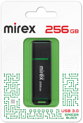 Usb flash накопитель Mirex Spacer Black 256GB (13600-FM3SP256)