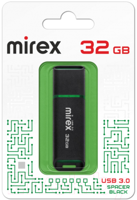Usb flash накопитель Mirex Spacer Black 32GB (13600-FM3SPB32)