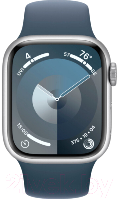 Умные часы Apple Watch Series 9 GPS 41mm (серебристый, ремешок S/M)