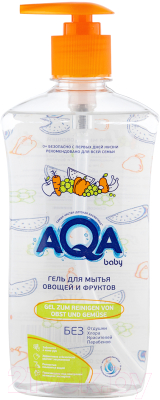 Средство для мытья посуды AQA Baby Гель для мытья овощей и фруктов / 02016801 (500мл)