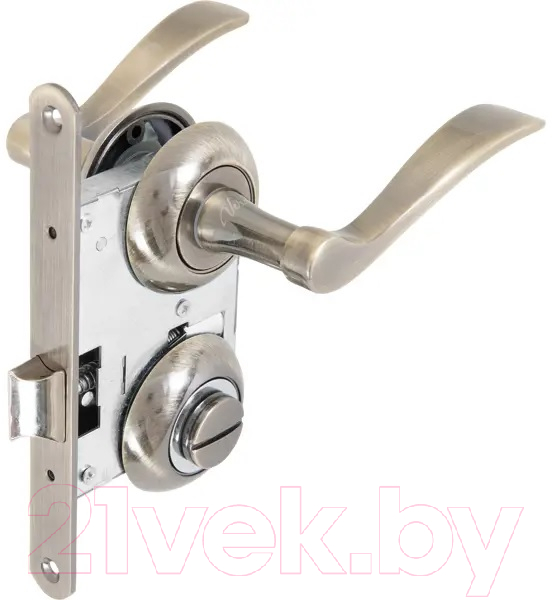 Защелка с ручками Lorena 194AB/70 завертка (бронза, механизм L70)