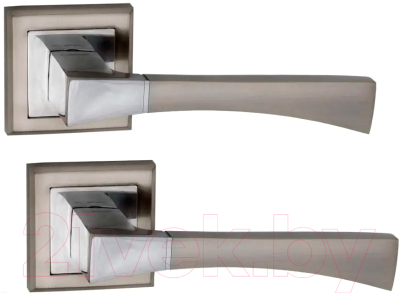 Ручка дверная VERDI 72SN/70 завертка (белый никель, механизм L70)