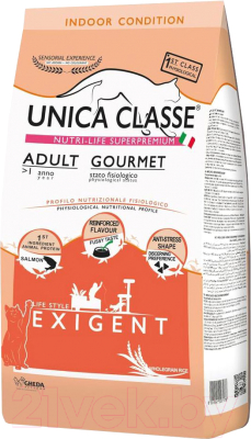 Сухой корм для кошек Unica Classe Adult Gourmet Exigent (300г)