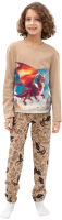 Пижама детская Mark Formelle 563323 (р.110-56-51, бежевый/драконы на бежевом) - 