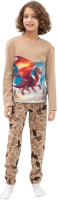 Пижама детская Mark Formelle 563323 (р.116-60-54, бежевый/драконы на бежевом) - 