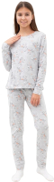 Пижама детская Mark Formelle 567720 (р.104-56, ежики на сером) - 