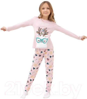 Пижама детская Mark Formelle 567722 (р.104-56, светло-розовый/сладости на розовом)