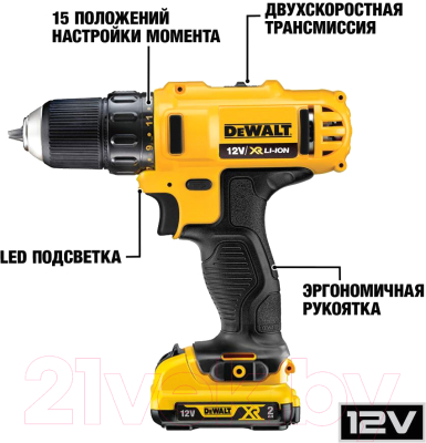 Профессиональная дрель-шуруповерт DeWalt DCD710D2