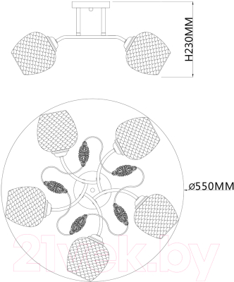 Люстра ESCADA Sorbaria 1108/5PL