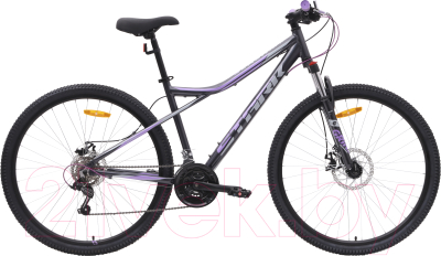 Велосипед STARK Slash 29.1 D 2024 (16, черный металлик/сиреневый/серый)