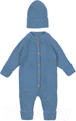 Комбинезон для малышей Amarobaby Pure Love Tot / AB-OD22-PLT501/19-74 (голубой, р.74)