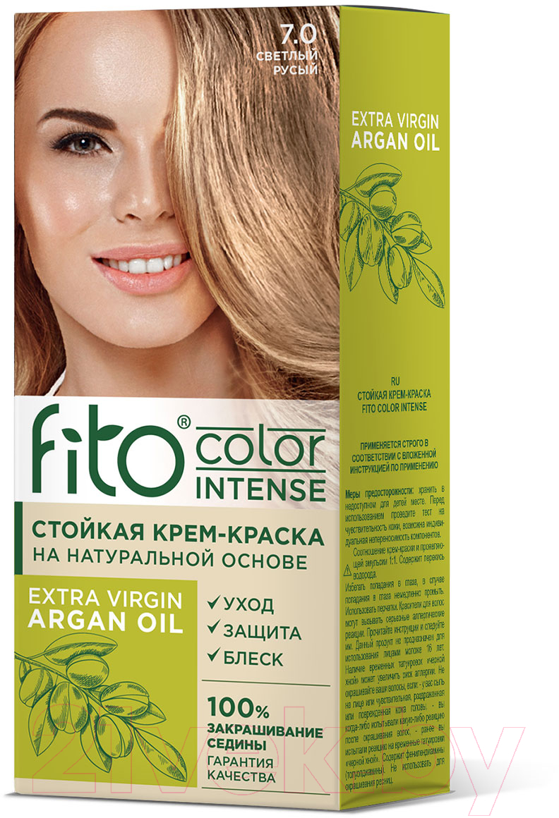 Крем-краска для волос Fito Косметик Fito Color Intense Стойкая 7.0 (115мл, светлый русый)