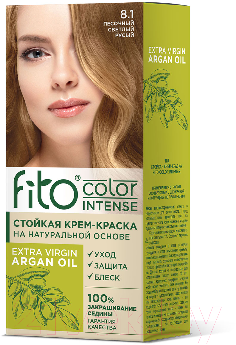 Крем-краска для волос Fito Косметик Fito Color Intense Стойкая 8.1 (115мл, песочный светлый рус)