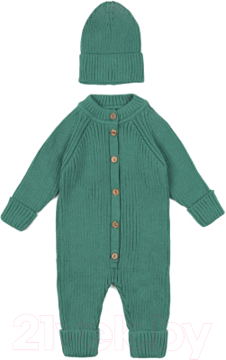 Комбинезон для малышей Amarobaby Pure Love Tot / AB-OD22-PLT501/13-86 (зеленый, р.86)