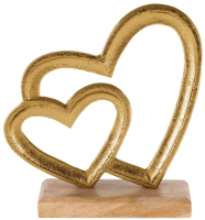 Статуэтка Eglo Сердца Tomamae 427334 (алюминий/дерево, золотой/натуральный) - 