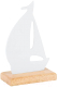 Статуэтка Eglo Лодка Amoatsy 427383 (алюминий/дерево, белый/натуральный) - 