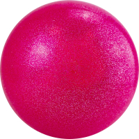 Мяч для художественной гимнастики Torres AGP-19-08 (малиновый/блестки) - 