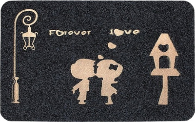 

Коврик грязезащитный, Велюр Любовь навсегда 40x60