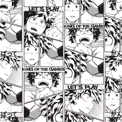Плед Belezza Anime Boys 180x200 (черный/белый)