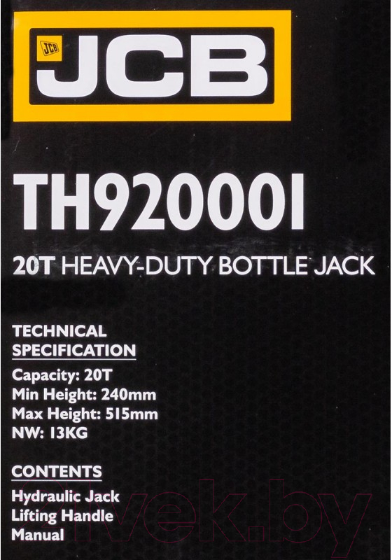 Бутылочный домкрат JCB TH920001