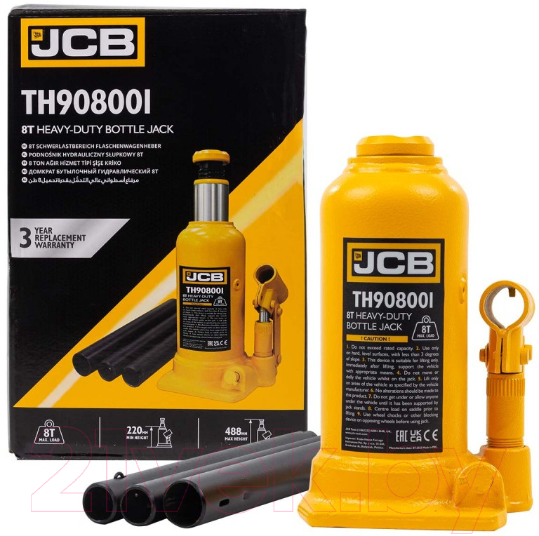 Бутылочный домкрат JCB TH908001