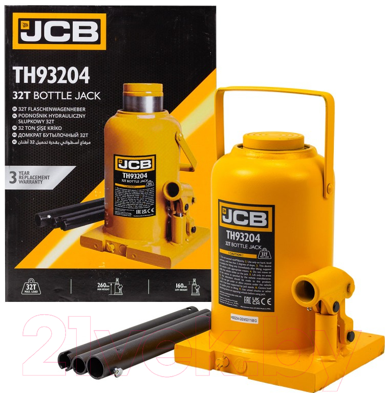 Бутылочный домкрат JCB TH93204