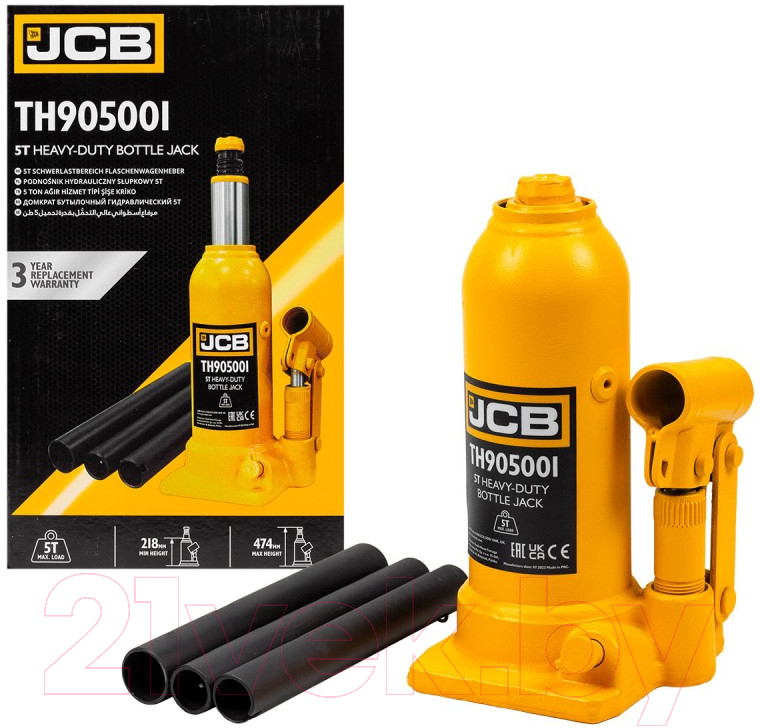 Бутылочный домкрат JCB TH905001