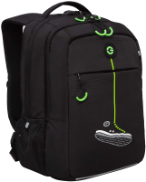 Школьный рюкзак Grizzly RB-456-6 (черный/салатовый) - 