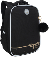 Школьный рюкзак Grizzly RAw-496-1 (черный/золото) - 