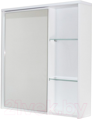 Шкаф для ванной СанитаМебель Камелия-07.70 (левый, белый)
