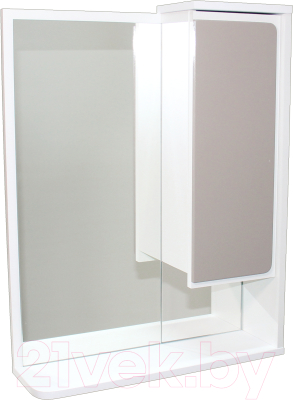 Шкаф с зеркалом для ванной СанитаМебель Этна 17.550 (правый)