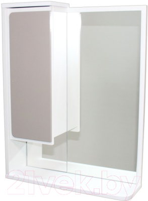 Шкаф с зеркалом для ванной СанитаМебель Этна 17.550 (левый)