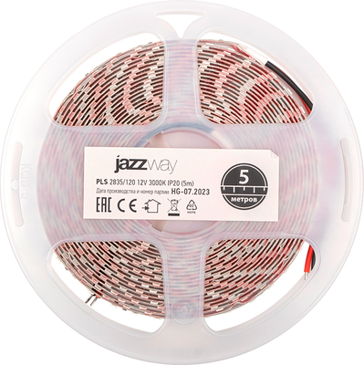 Светодиодная лента JAZZway PLS 2835/120-12V-WW IP20 / 2859075 (5м) - 