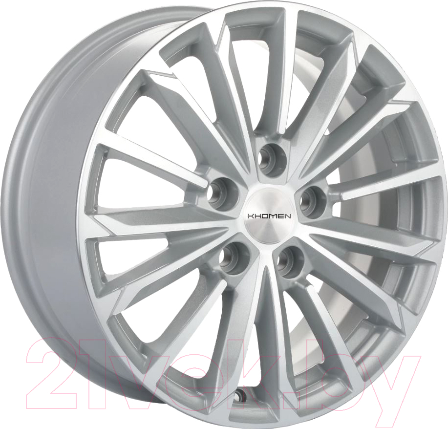 Литой диск Khomen KHW1611 Focus 16x6.5" 5x108мм DIA 63.35мм ET 50мм F-Silver