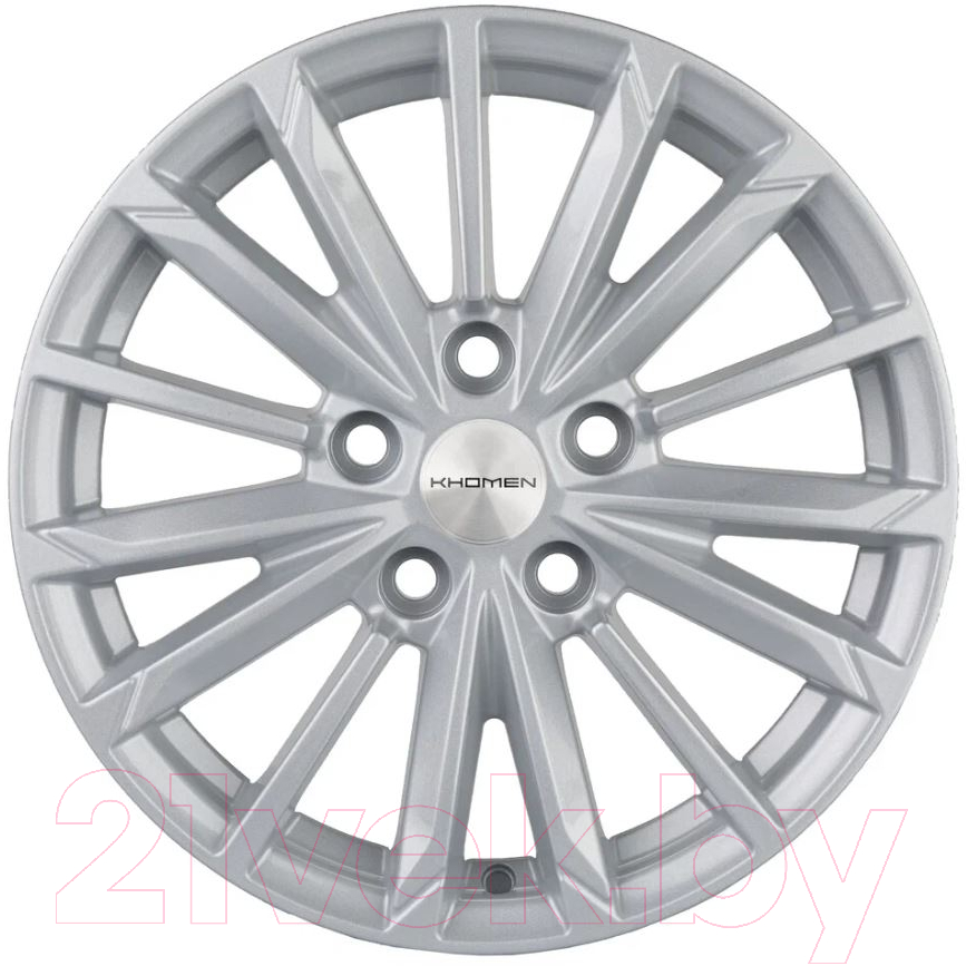 Литой диск Khomen KHW1611 Focus 16x6.5" 5x108мм DIA 63.35мм ET 50мм F-Silver — фото 2