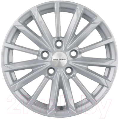 Литой диск Khomen KHW1611 Focus 16x6.5" 5x108мм DIA 63.35мм ET 50мм F-Silver — фото 6