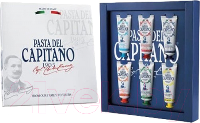 Набор зубных паст Pasta del Capitano Premium Collection Edition 1905 / 0381Z02 (Smokers 25мл+Original Recipe 25мл+Whitening 25мл+Vitamins 25мл+Natural Herbs 25мл+Sicilian Lemon25мл)