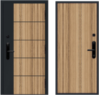 Входная дверь Nord Doors Амати 98x206 правая глухая (Slotex 3255/Bw) - 