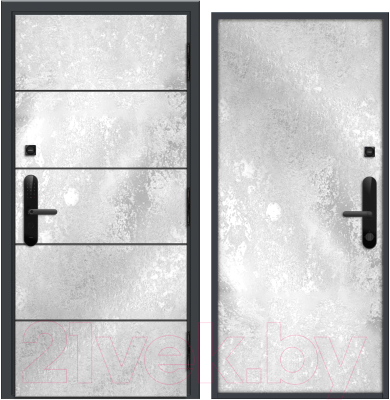 Входная дверь Nord Doors Амати А13 98x206 правая глухая (Slotex 1100/Y)