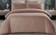Комплект постельного белья LUXOR Полоса 1x1 16-1412 2.0 с европростыней (какао, сатин-страйп) - 