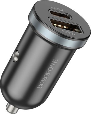 Адаптер питания автомобильный Borofone BZ22 (черный) - 