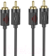 Кабель Hoco UPA29 2 RCA - 2 RCA (1.5м, черный) - 