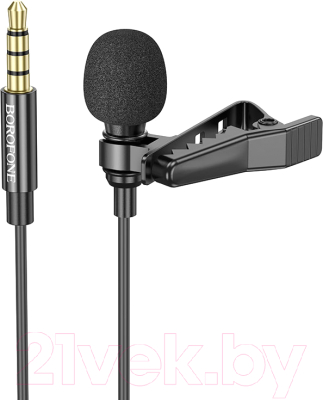 Микрофон Borofone BFK11 Jack 3.5мм (2м, черный)