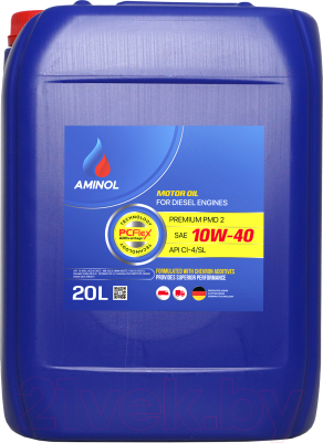 Моторное масло Aminol Premium PMD2 10W40 CI-4/CH-4/CF-4/CF/SL MB 228.5 (20л)
