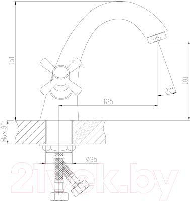 Смеситель Decoroom DR46011-White