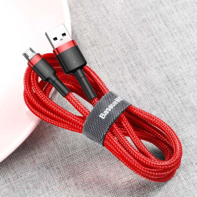 Кабель Baseus Cafule Micro-USB 2.4A (1м, красный)